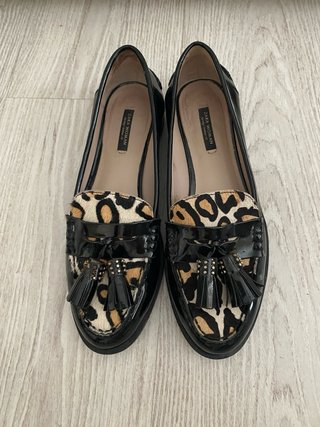 Mocasines Zara Leopardo Charol