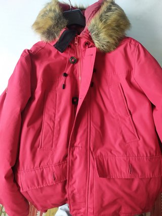 Chaquetón Superdry Plumas Talla L Rojo