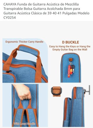 Funda Guitarra Acústica Mezclilla