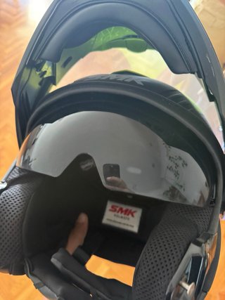 Casco Modular SMK Amarillo y Negro