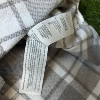 Camisa cuadros Hollister XL gris y blanco