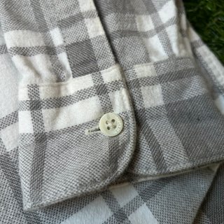 Camisa cuadros Hollister XL gris y blanco