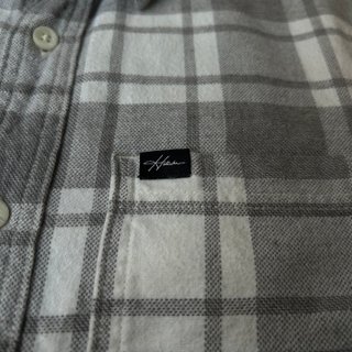 Camisa cuadros Hollister XL gris y blanco