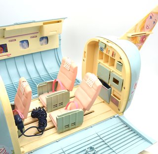 Aereo Barbie Vintage 1999 Mattel Jumbo Jet Azzurro