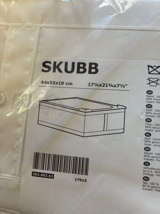 Caja de organización SKUBB IKEA blanca