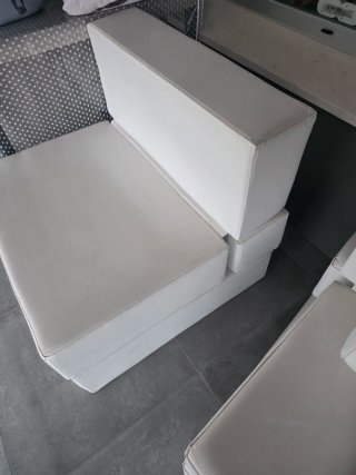 Puf Cama Plegable, sofa blanco