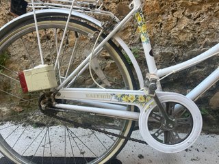 Bicicleta Raleigh Bicycle Company vintage blanca