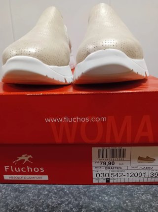 Zapatos Fluchos Mujer Dorados/Plateados