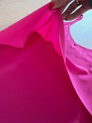 Javier Simorra Pink 100% Silk Slip Blouse Size S/M