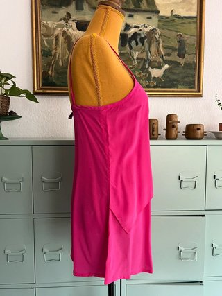 Javier Simorra Pink 100% Silk Slip Blouse Size S/M