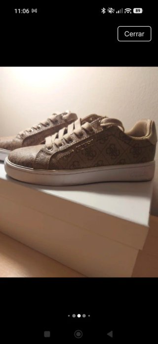 Zapatillas bambas Guess Beckie N 36 Beige/Oro
