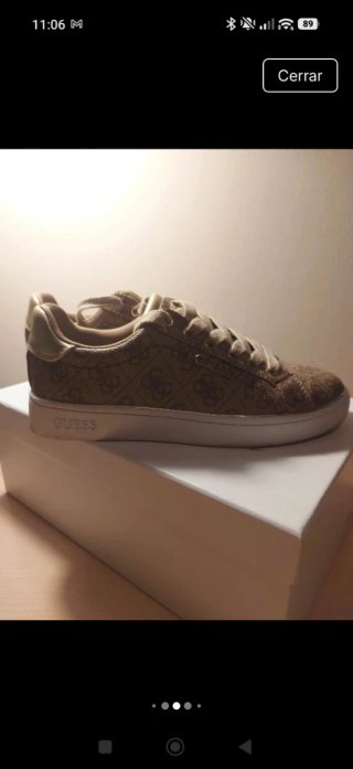 Zapatillas bambas Guess Beckie N 36 Beige/Oro