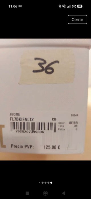 Zapatillas bambas Guess Beckie N 36 Beige/Oro