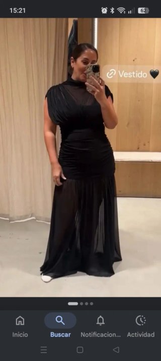 Vestido negro largo de noche