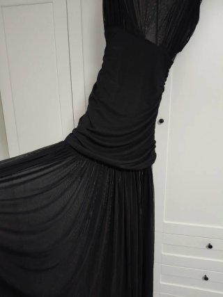 Vestido negro largo de noche