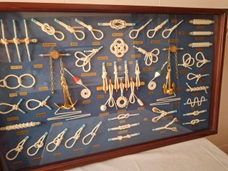 Cuadro de nudos marineros artesanal