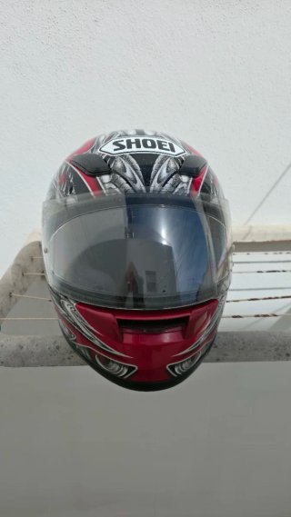 Casco Moto Shoei Draco Rojo y Negro