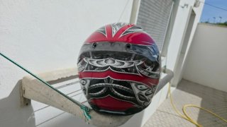 Casco Moto Shoei Draco Rojo y Negro