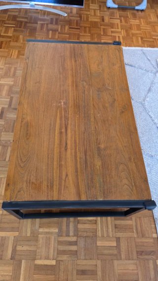 Mesa Centro Industrial 2 Cajones Madera Metal