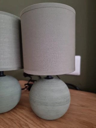 Lámparas de mesa esféricas (2 unidades)