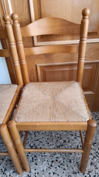 Mesa extensible madera y 4 sillas