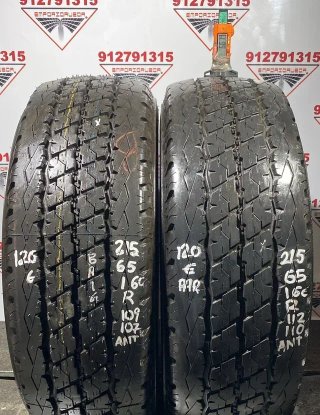 -215 65 16C R BRIDGESTONE RUEDA AL 90% VIDA UTIL