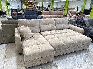 Sofá Cama Chaise Longue 260cm 2 Arcones Beige