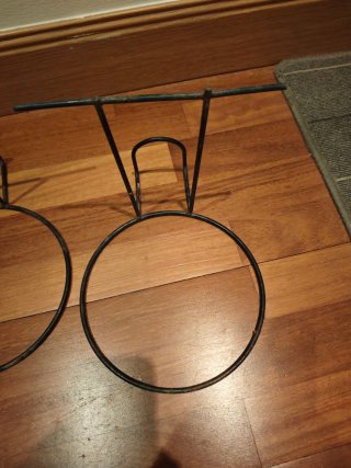 Soporte aro hierro maceta balcon forja resistente