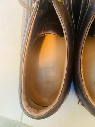 Zapatos Hugo Boss Piel Marrón Cordones Talla 42
