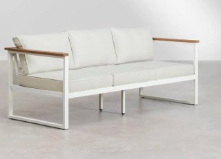 Conjunto jardín: sofá + 2 sillones + mesa elevable