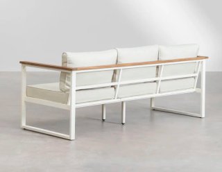 Conjunto jardín: sofá + 2 sillones + mesa elevable