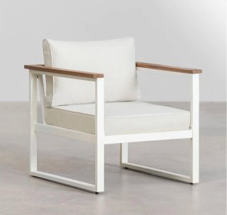 Conjunto jardín: sofá + 2 sillones + mesa elevable