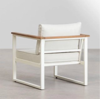 Conjunto jardín: sofá + 2 sillones + mesa elevable