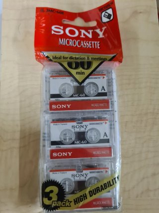 3 Cintas Microcassette Sony MC-60