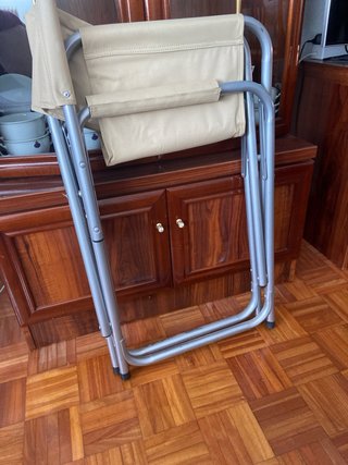 Silla Director Plegable Beige/Gris