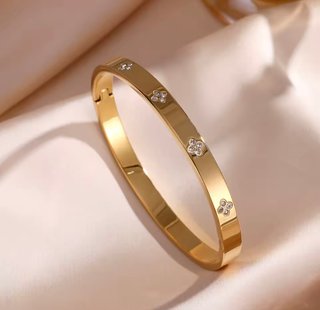 Pulseras Acero Baño Oro Mujer