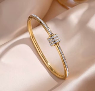 Pulseras Acero Baño Oro Mujer