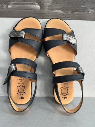 Sandalias Piel Talla 39 Marino/Plomo nuevas