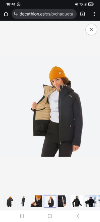 Chaqueta de nieve Wedze negra