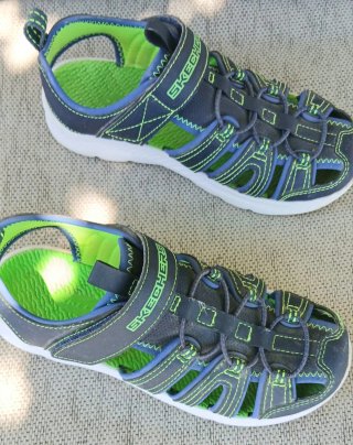 Sandalias Skechers Niños Azul y Verde