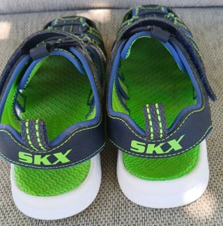 Sandalias Skechers Niños Azul y Verde