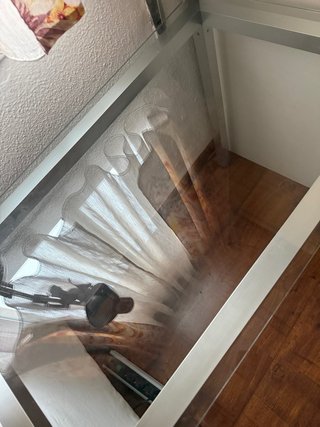 Mesa escritorio cristal y metal