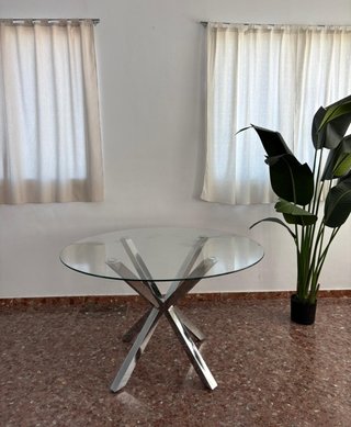!!MODERNA MESA DE VIDRIO SILVER !!!