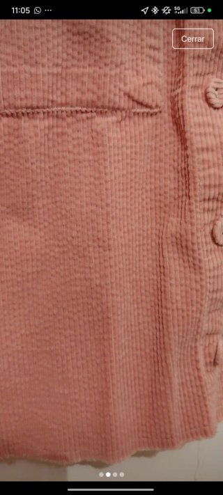 Sobrecamisa de pana rosa pastel estilo oversize