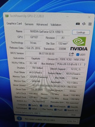 Scheda grafica Gigabyte GTX 1050 Ti