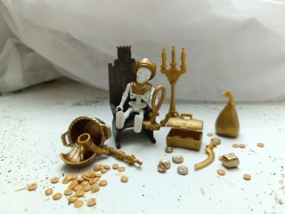 Playmobil Esqueleto Rey Trono Tesoro