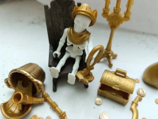 Playmobil Esqueleto Rey Trono Tesoro