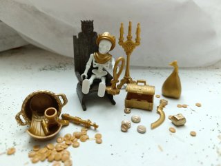Playmobil Esqueleto Rey Trono Tesoro