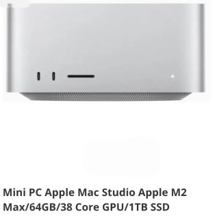 Mac Studio Apple M2 Max 64GB 38 núcleos GPU 1TB