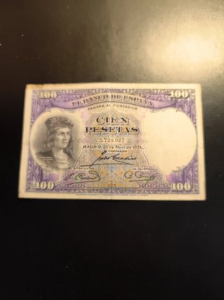 Billetes 100 Pesetas España 1925